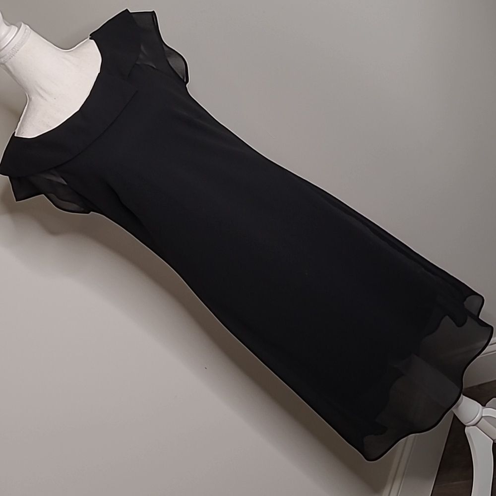 Pomponix sz 10 100% polyester black dress with lining